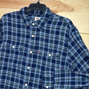 Levis Shirt XL Medium Button Up Long Sleeve Knit Work Wear Red Tab